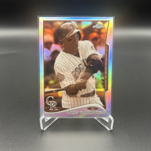 Troy Tulowitzki [Purple Refractor] #112 2014 Topps Chrome card