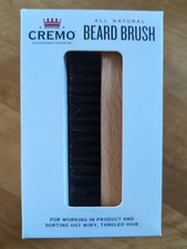 Cremo All Natural Boar Bristles Beard Brush with Wooden Handle