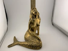 VINTAGE BRASS MERMAID SIREN SCULPTURE VERY NICE ONE LAST ONE ! Nautical  ✅⭐️✅👀
