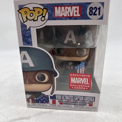 Funko Pop! #821 WWII Ultimates Captain America Marvel Collector Corps