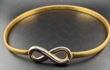 Vintage Made in England Snake Chain Belt Infinity Loup Gold Tone 27"