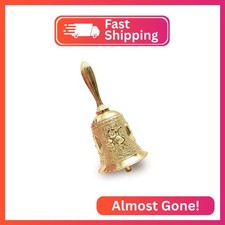 HOKPA Hand Bell, Gold Zinc Alloy, Wedding, Hanging Ornament for School, Restaura