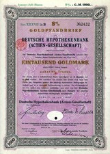 Deutsche Hypothekenbank Actien-Ges., 8% Goldpfbr. XXXVII, 1929 (1.000 Goldmark)