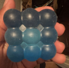 Blue Squeeze Ball Stress Reliever Squishy Bubble Cube Fidget Toy