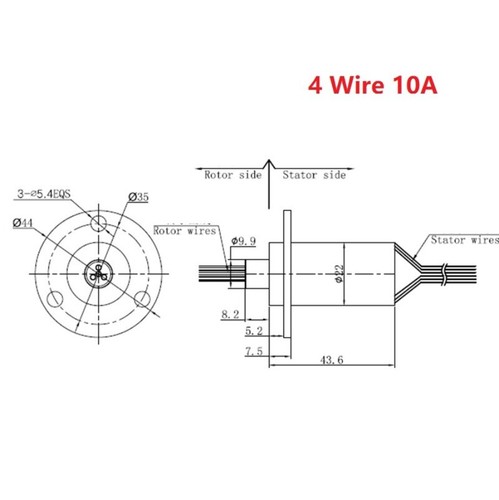 Giunto rotante elettrico 2-24 fili 2A-30A MW1230 anello di contatto conduttivo alta corrente - Foto 19 di 50