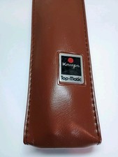 Vintage Knirps Top-Matic Umbrella Brown Faux Leather Case VGC