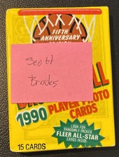 1990 FLEER BASKETBALL FACTORY SEALED 1990 -91 SEASON FIRST CARD SCOTT BROOKS
