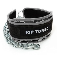 Dip Belt   Weight Lifting Belt with 36" Steel Chain for Dips, Chin Gray Camo