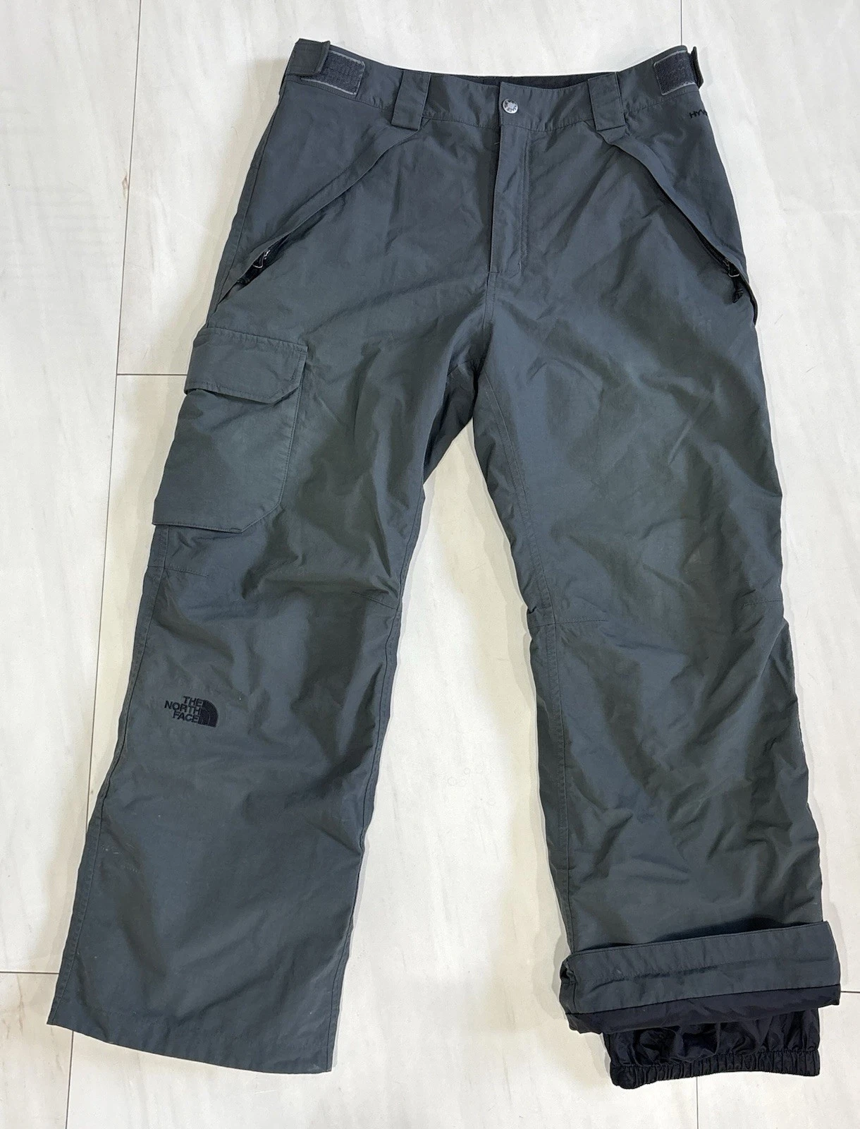 The North Face HyVent Snow Pants Ski Mens Medium Gray 36x30 Lined Outdoor Winter