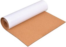 Self-Adhesive Cork Board Roll, 1/8" Thick 3mm-15.7 x 19.7 inch, Brown