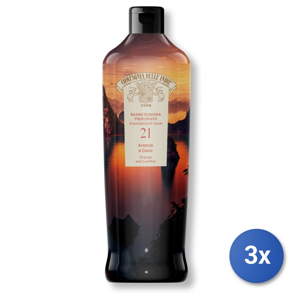 3X Company Of The Indies Bath 500 ML. 21 Orange/Leather