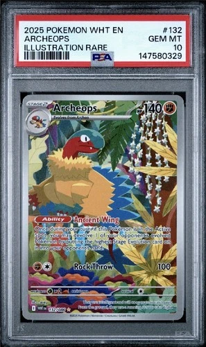 Archeops 132/086 Sv: White Flare Holo GEM MINT PSA 10