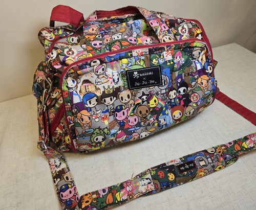 Tokidoki x Ju-Ju-Be Large Duffle Travel Bag Multicolor Character Print Tote