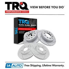 TRQ Performance Front & Rear Brake Rotors Set For 2003-2008 Hyundai Tiburon