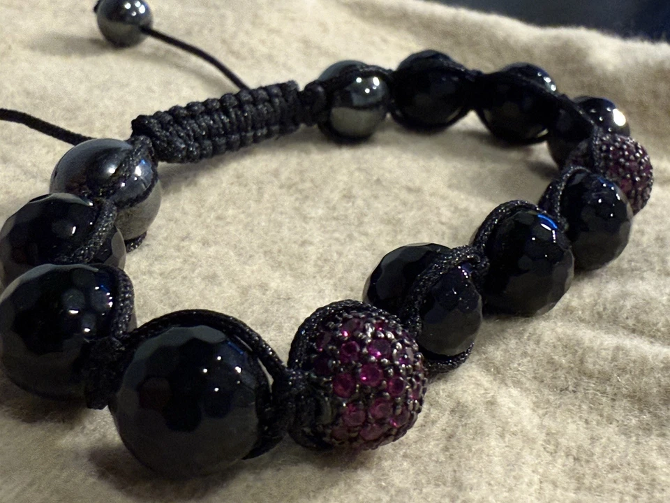Pulsera Shamballa Cierre Nudo Deslizante Ajustable Foto 4 de 4