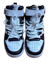 Nike Court Borough Mid 2 Youth Size 5Y Sail White Burgundy Ash Leather Sneakers