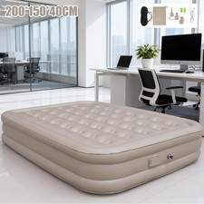 King Air Bed Inflatable Camping Air Mattress, Built-in Electric Pump High Raised