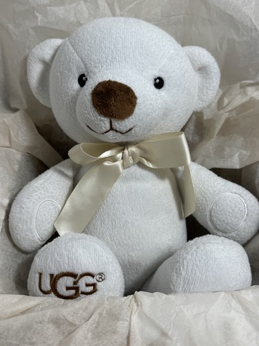 UGG Bear Peluche Suave con Manta Bebé Set Limpio Regalo Caja Blanco - Imagen 2 de 11