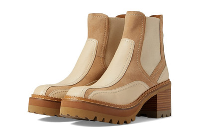 See By Chloe Dayna Ankle Bootie Beige, Size EU 39 US 9 M
