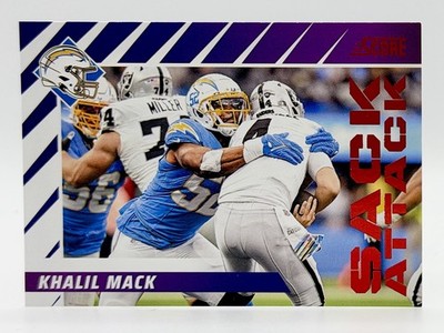 2024 Score Sack Attack Red #9 Khalil Mack Los Angeles Chargers