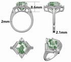 Gotham Gala 5.06ct Green Kite Step Tourmaline Ring 14k Gold Earth Mined Diamonds — photo 6