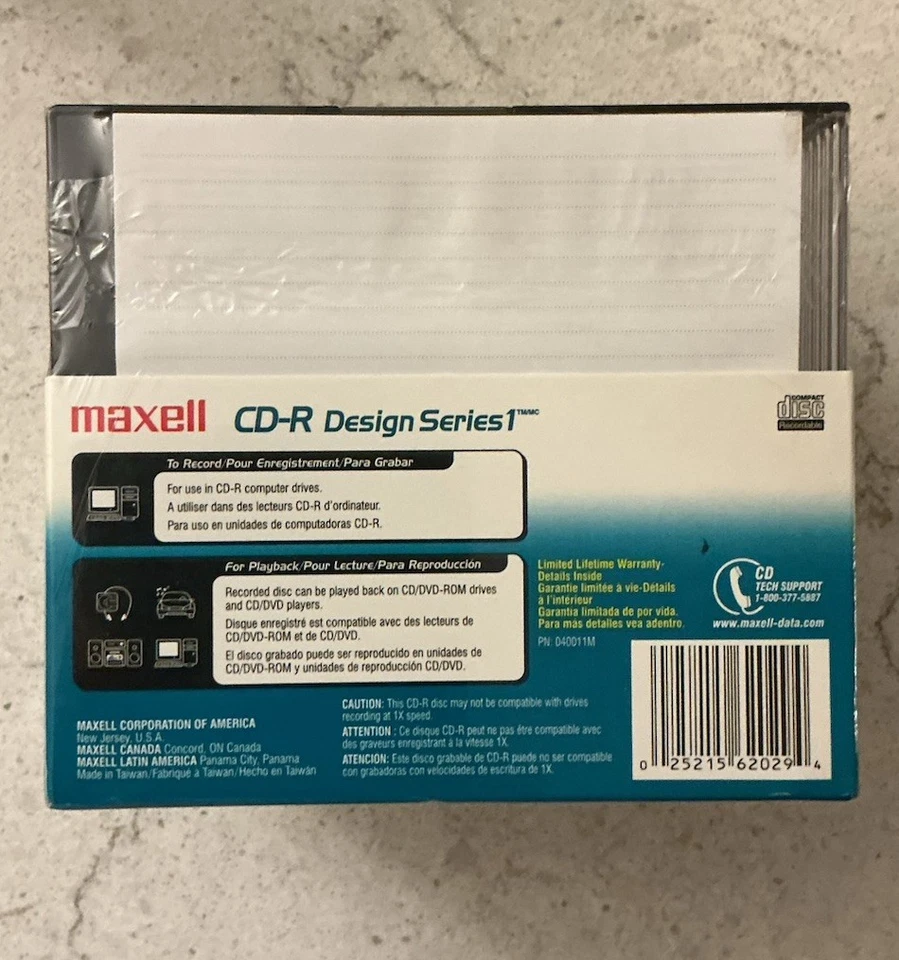 Maxell 20Pk Blank CD-R Series 1 Design Pack Slim Jewel Cases 80 Min 700mb 48x  - Image 3 of 4