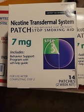 Habitrol Nicotine Transdermal System Patch 7 MG Step 3 New 14 Patches
