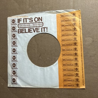 1 Company Sleeve Only Abc Dunhill Records If It's On Believe It