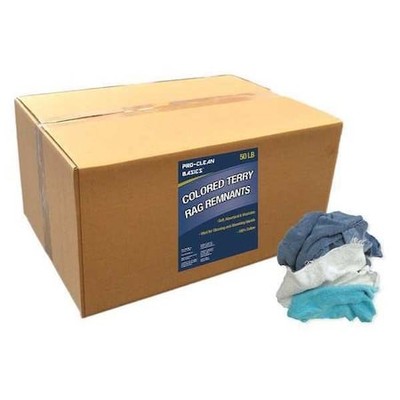 Proclean Basics Z99402 Terry Cloth Cotton Cloth Rag 50 Lb. Varies Sizes,
