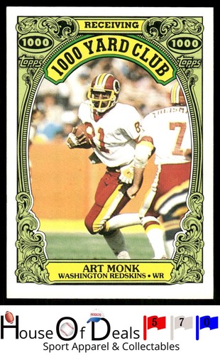 Art Monk #12 1986 Topps 1000 Yard Club card