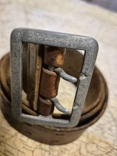 WW2 Genuine German Wehrmacht Officer Belt brown leather, 110cm long, good cond