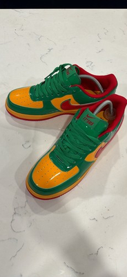 #ad Nike Air Force 1 Men’s Low Top Patent Leather Lace Up Colorblock lil yachty $190.00