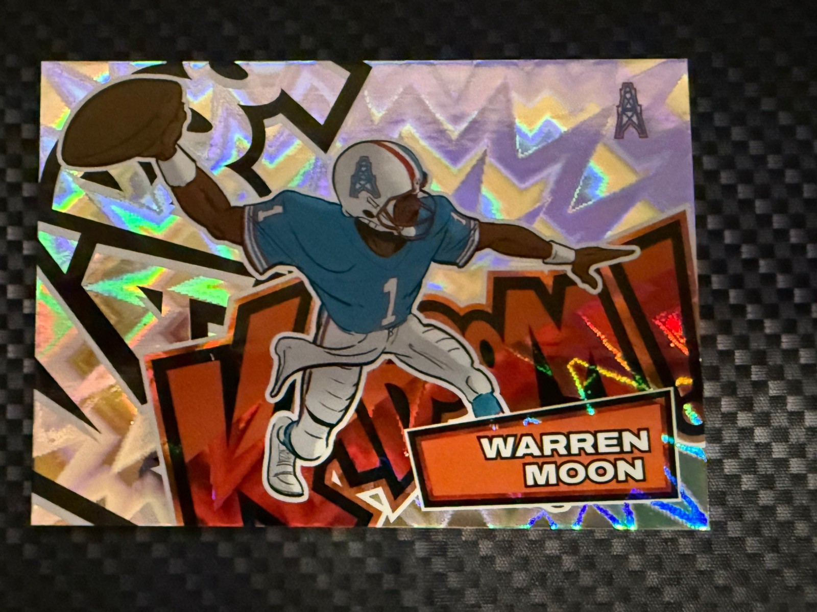 2025 Absolute Football - Warren Moon Kaboom Case Hit SSP Horizontal Oilers MINT!