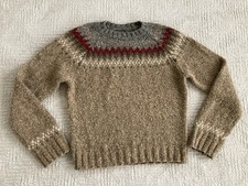 Vintage Abercrombie  Fitch Wool Sweater Women's Large Fair Isle Nordic Knit