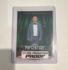 Jack Osbourne 1/1 Pre-Production Proof Leaf Pop Century Non-Sport Trading Card