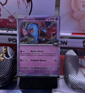 Team Rocket's Wobbuffet #082/182 SV Destined Rivals Rare Holo Pokemon 2025 TCG