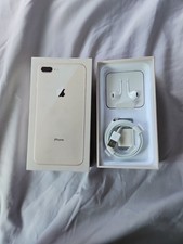 Iphone 8 Plus Gold Empty Box w/Headphones  Charger Chord