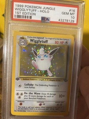 PSA 10 First Edition Wigglytuff Holo GEM MINT Extremely Hard To