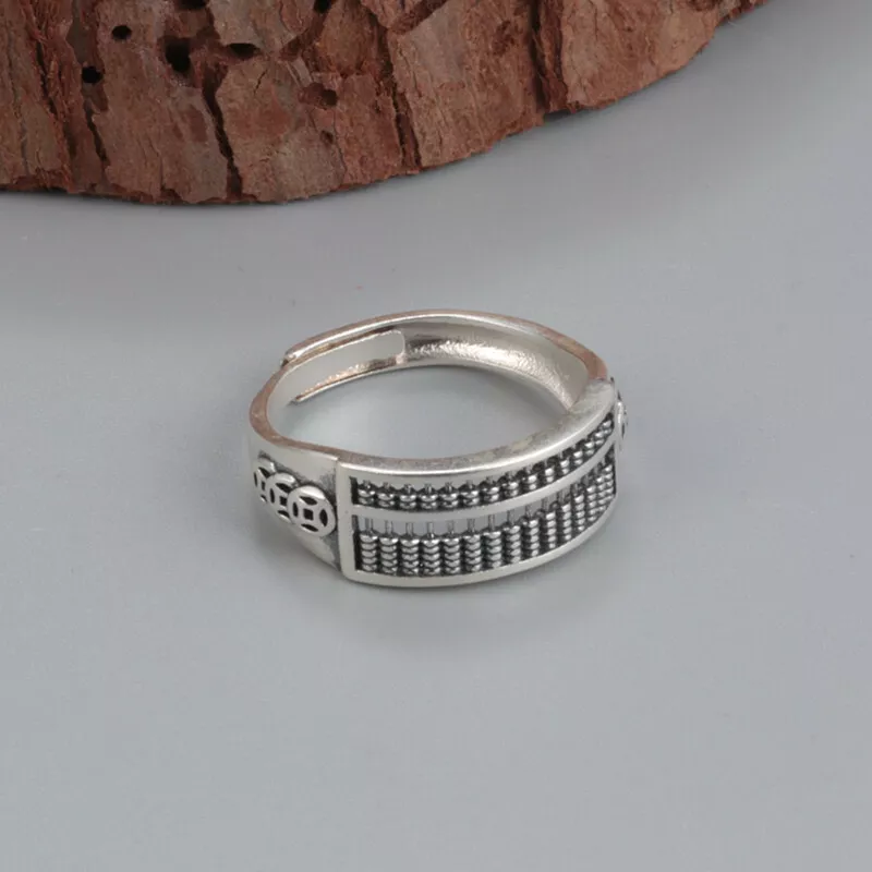 Silver abacus best sale ring