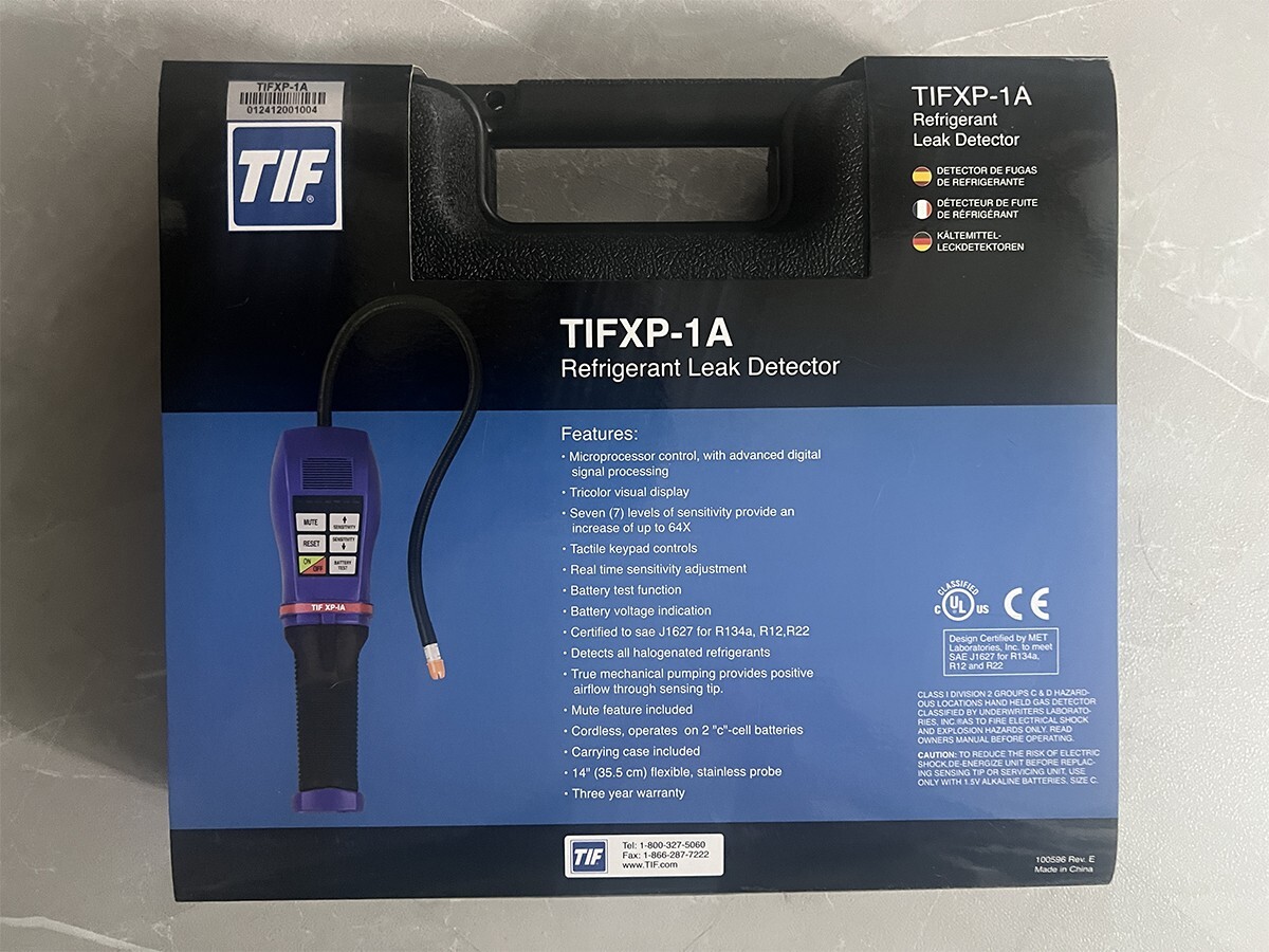 TIF XP-1A SF6 Gas Leak Detector Halogen Gas Refrigerant Leakage
