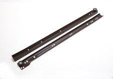 Cabinet Drawer Runner Set Self Closing Bottom Fix Brown 450mm Pack 50 Pairs