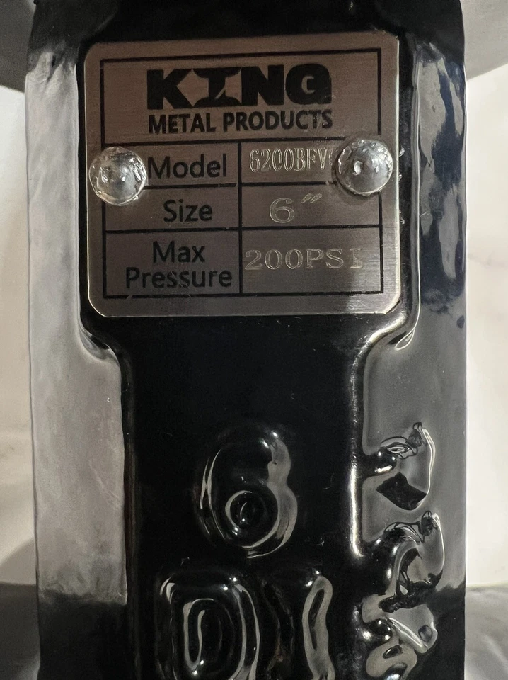 6” Lug Style Butterfly Valve Ductile Iron, EPDM Seal, CF8 Disc, Gear Actuator - Image 3 of 4