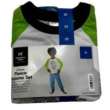 NWT Members Mark Toddler Boy Dinosaur Favorite 2-Piece Fleece Pajama Set 18M