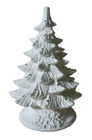 Ceramic 10” Christmas Tree & Base ~ Ready To Paint ~ NO LIGHT KIT OR LIGHTS