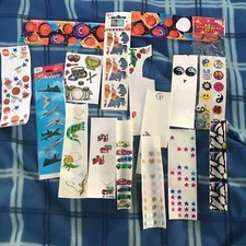 Vtg Lot Holographic Sports Music Pooh Planes Jets Hippy Cars Sandylion Grossman