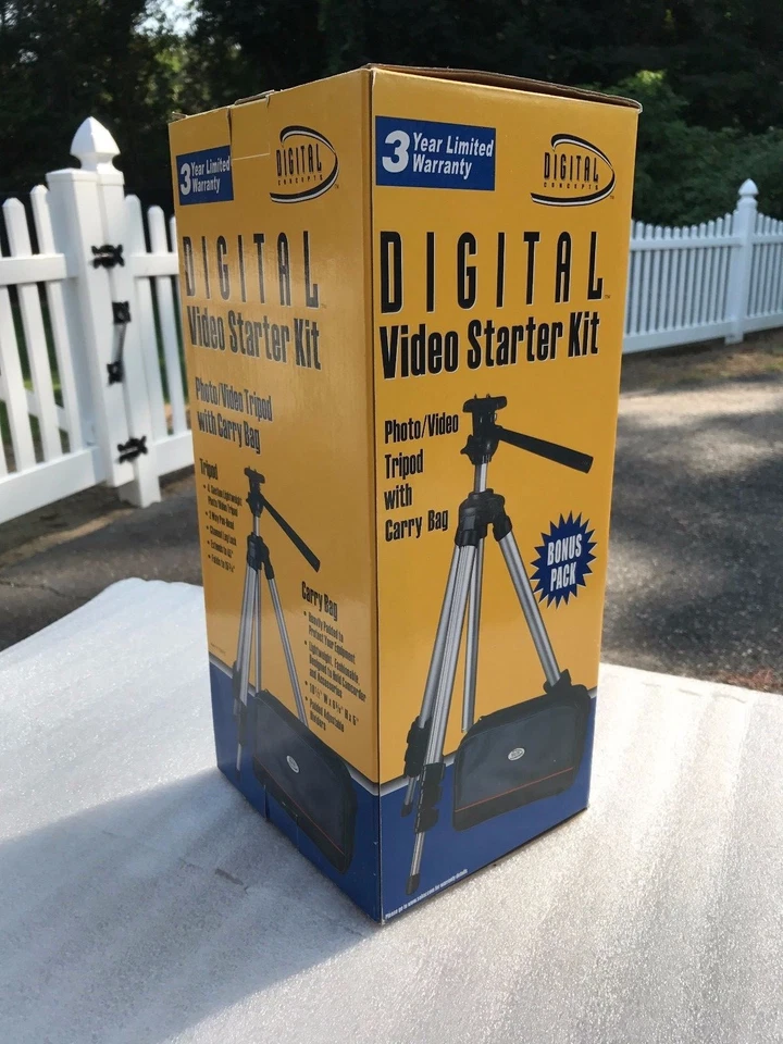 DIGITAL CONCEPTS TRIPOD VIDEO & CAMERA Starter Kit Extends to 45" Folds to 15" - Image 2 of 3