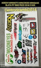 ADESIVI MINIMOTO ATV QUAD MINICROSS MINIQUAD GRIZZLY LEM 20 PEZZI  FOGLIO 21X35 
