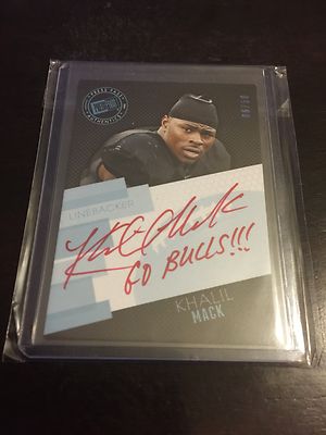 Khalil Mack 2014 Press Pass Authentics Auto Autograph Red Pen ''Go Bulls'' SP 8/50