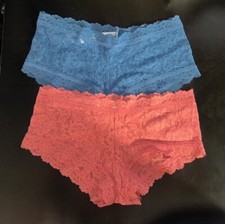 NEW HANKY PANKY SIGNATURE LACE BOYSHORTS 2 PAiRS SZ XS