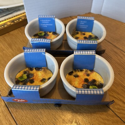 4 x 7 cm Porzellan Auflaufförmchen Keramik Schalen Servier Desserts Souffles Geschirr